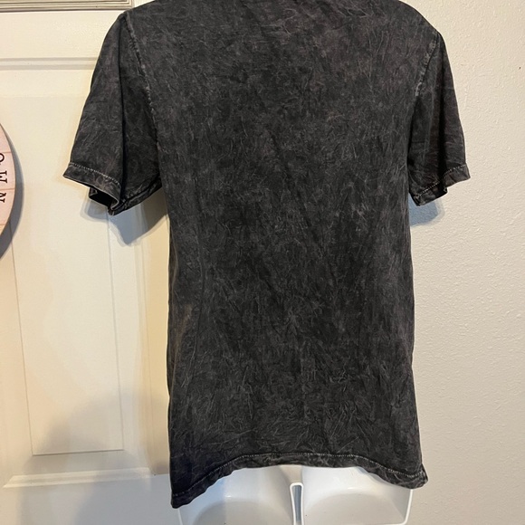 Black Graphic Tee with Coffee and Dog Design - Picture 5 of 5